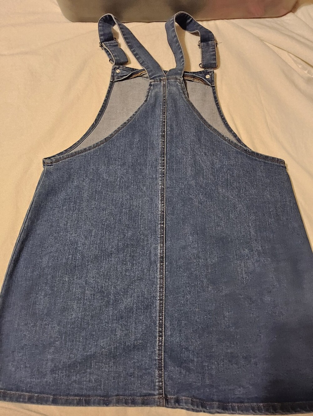 No Boundaries Dark Blue Denim Overall Dress